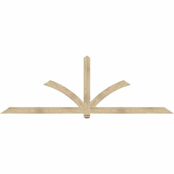 Ekena Millwork Redmond Rough Sawn Timber Gable Bracket, Douglas Fir, 108"W x 36"H x 2"D x 4"F, 8/12 Pitch GBW108X36X0204RED00RDF - main